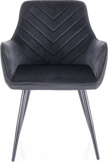 Signal Krzesło tapicerowane FIG VELVET czarne