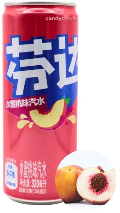 Fanta z Chin White peach o smaku brzoskwiniowym egzotyczny napój gazowany w puszce 330ml