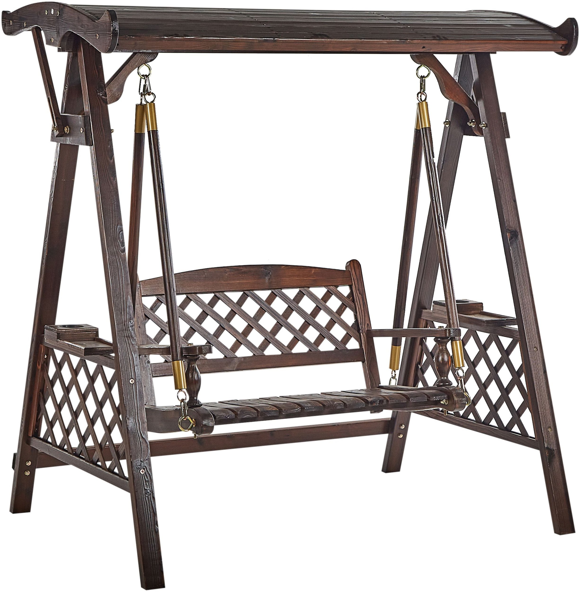 Huśtawka ogrodowa SENARICA Drewno Ciemnobrązowy