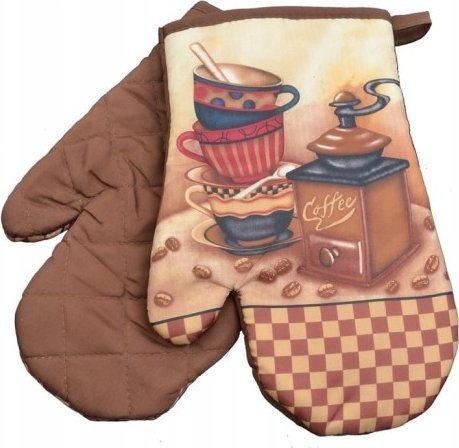 Euromat Rękawice kuchenne z magnesem 2szt. brązowe