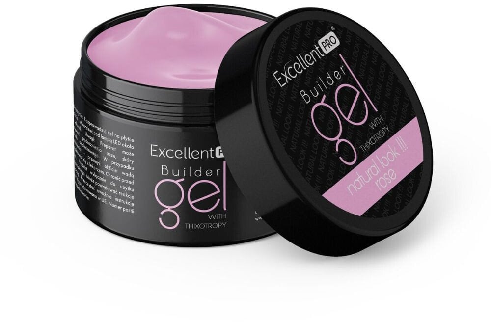 Excellent PRO Builder Gel With Thixotropy żel budujący Natural Look Rose 15g