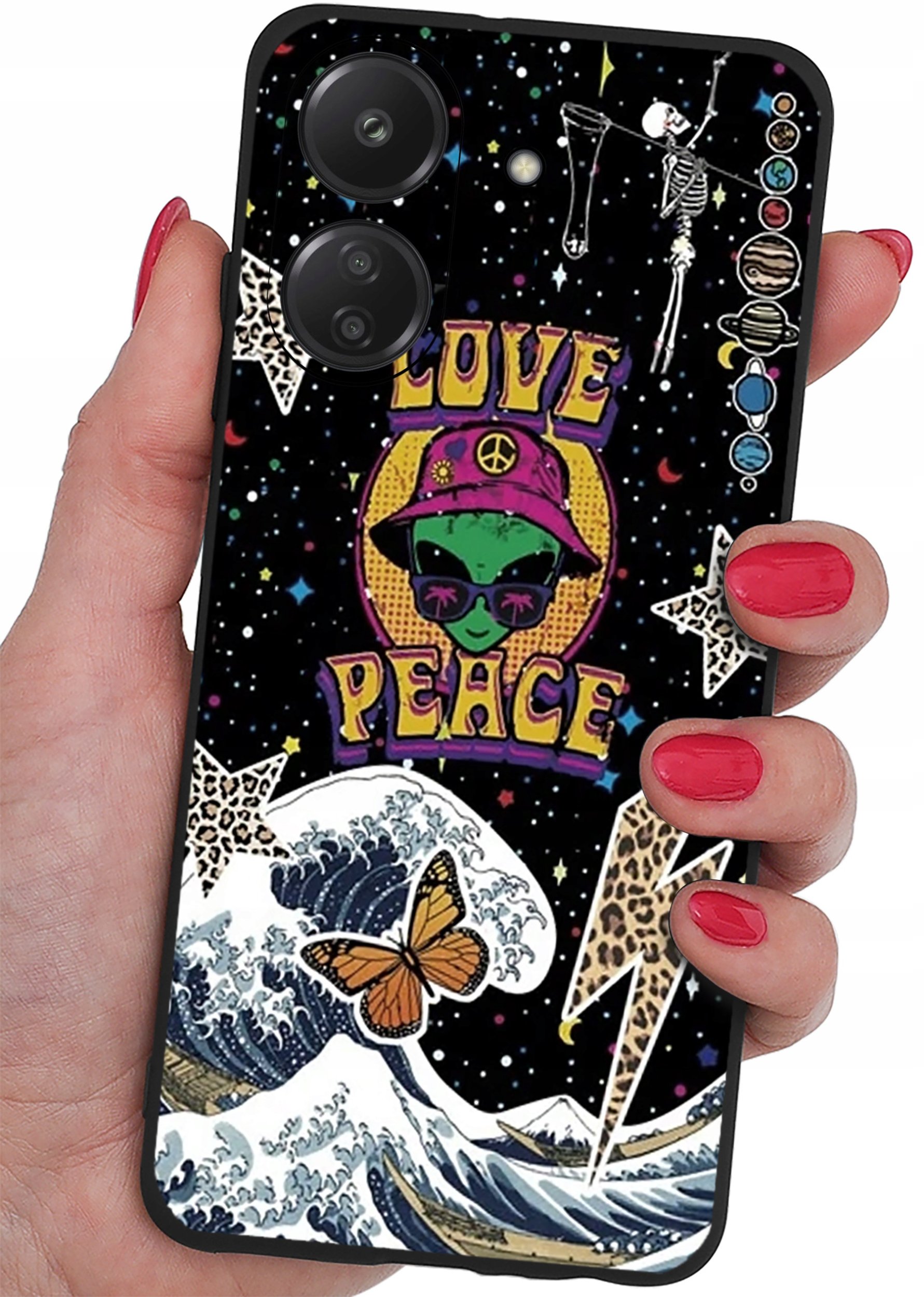 Etui do Xiaomi Redmi 13C | Poco C65 CASE WZORY MATT PLECKI +SZKŁO 9H