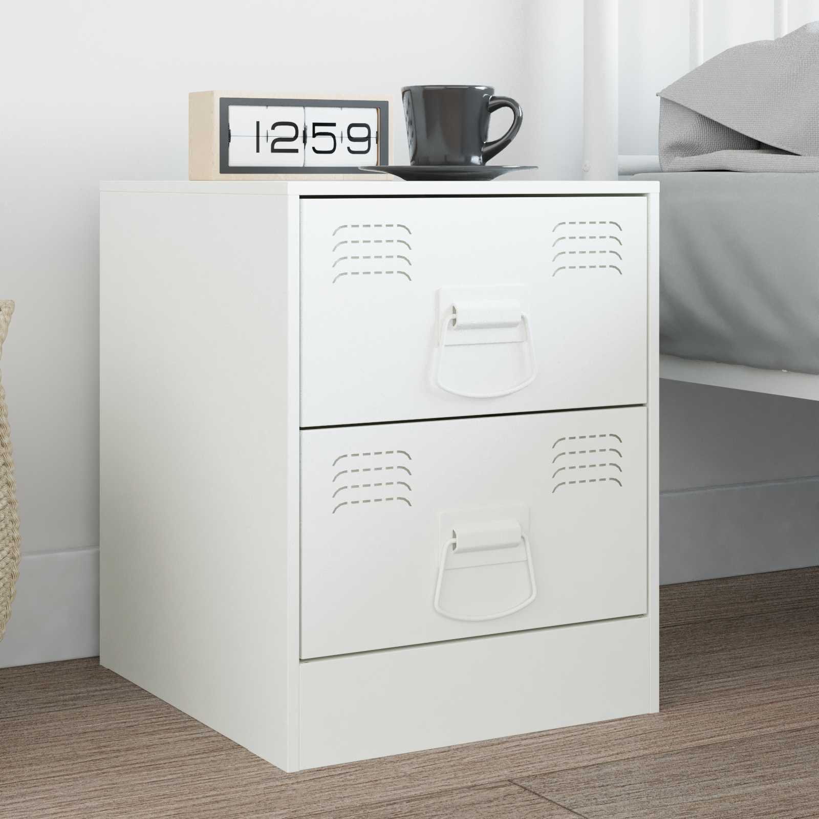 vidaXL Uchwyty do szafek 12 pcs Biały 85 x 45 mm Metal