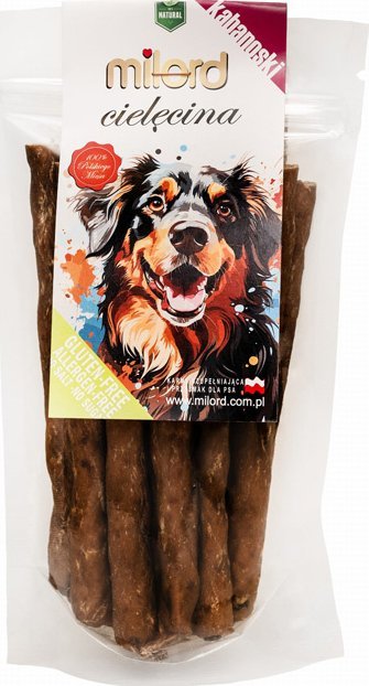 Przysmak dla psa Milord Kabanosy z cielęciny 150 g