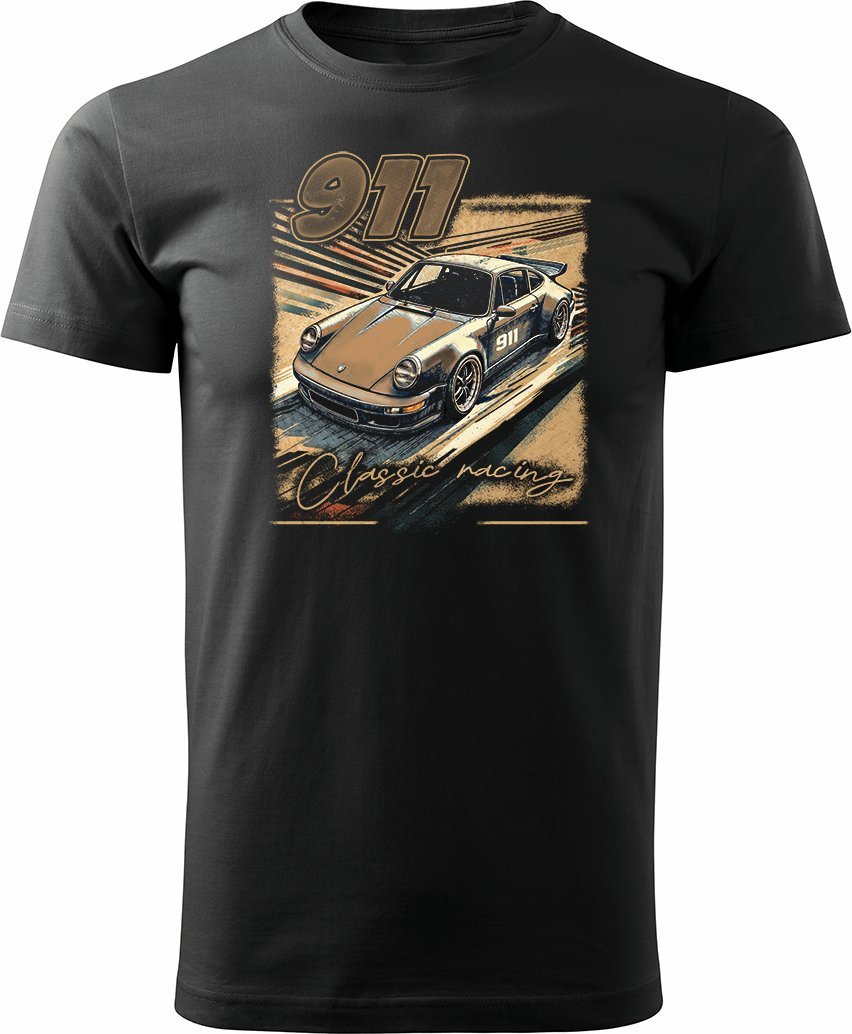 Koszulka z Porsche Carrera 911 męska czarna REGULAR M