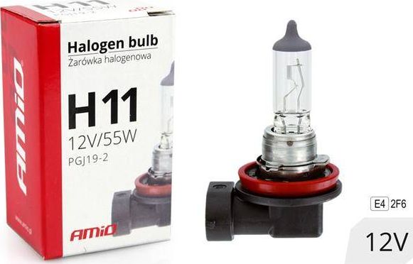 AMiO Żarówka halogenowa H11 12V 55W filtr UV (E4)