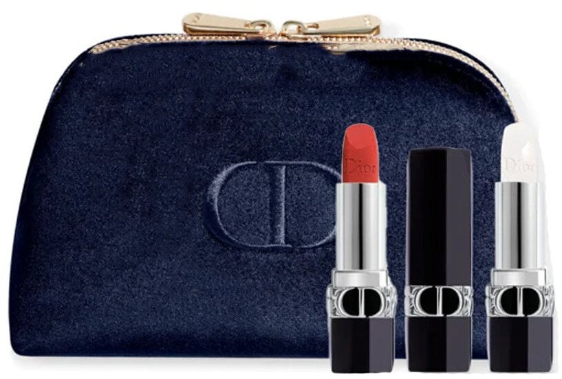 Set Christian Dior: Couture Colour, Velvet, Cream Lipstick, 720, Icone, Refillable, 3.5 ml + Couture Colour, Lip Balm, 000, Diornatural, Refill, 3.5 g