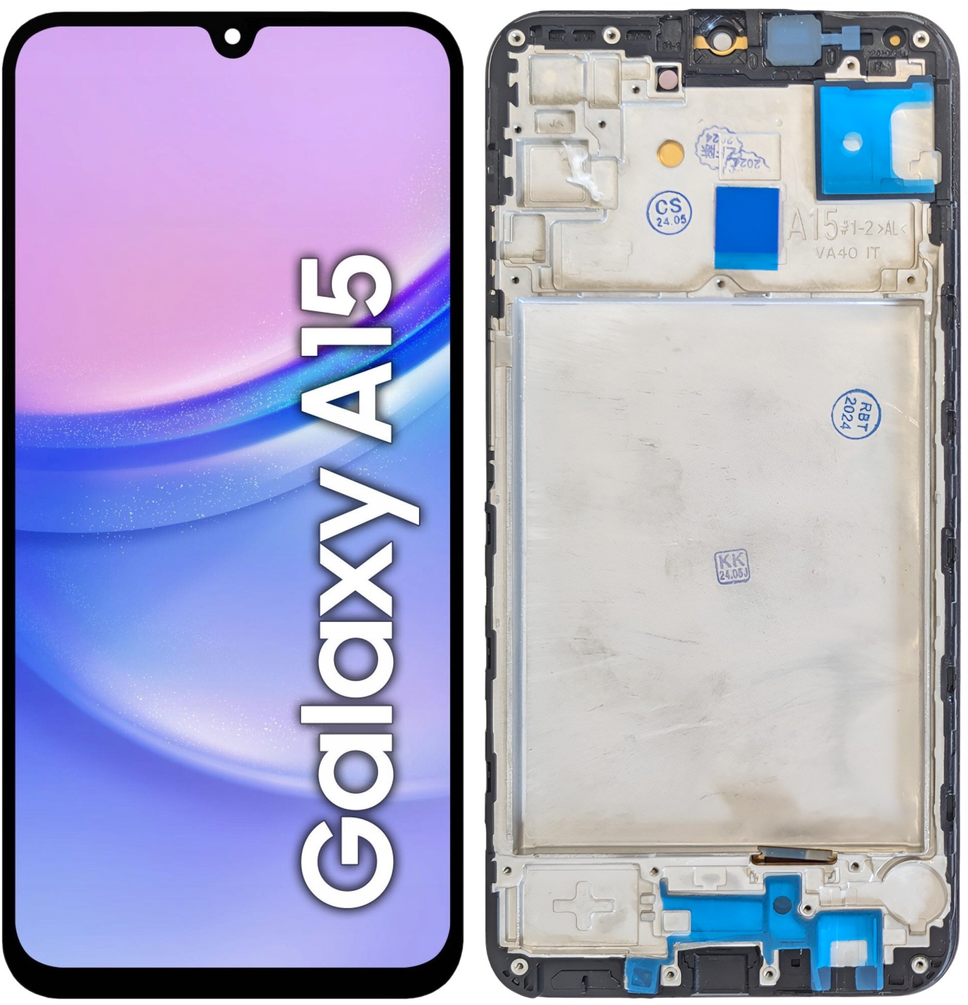 WYŚWIETLACZ EKRAN LCD DO SAMSUNG A15 4G OLED DUŻA POWIERZCHNIA EKRANU RAMKA