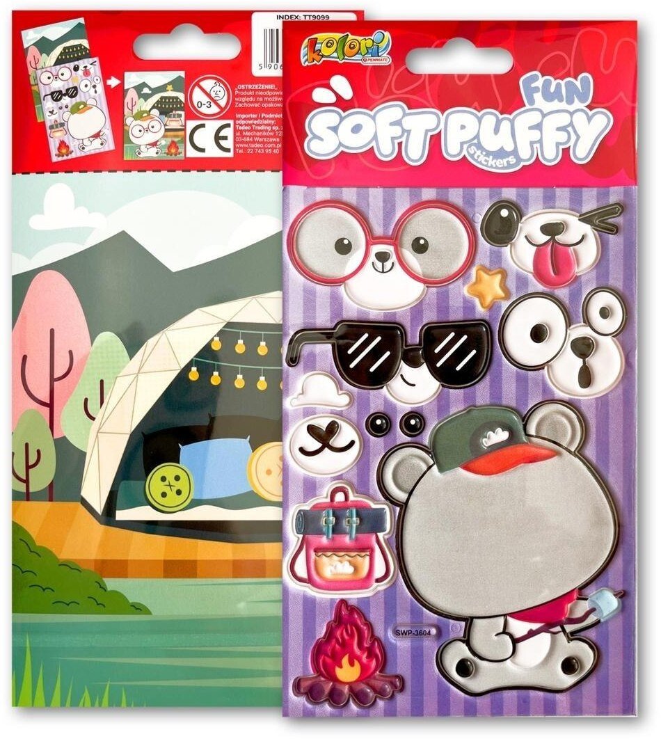 Naklejki puffy Fun with Bear