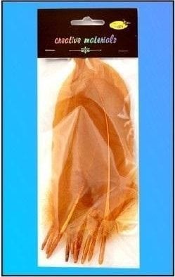 Piórka twarde jasnobrązowe 10szt