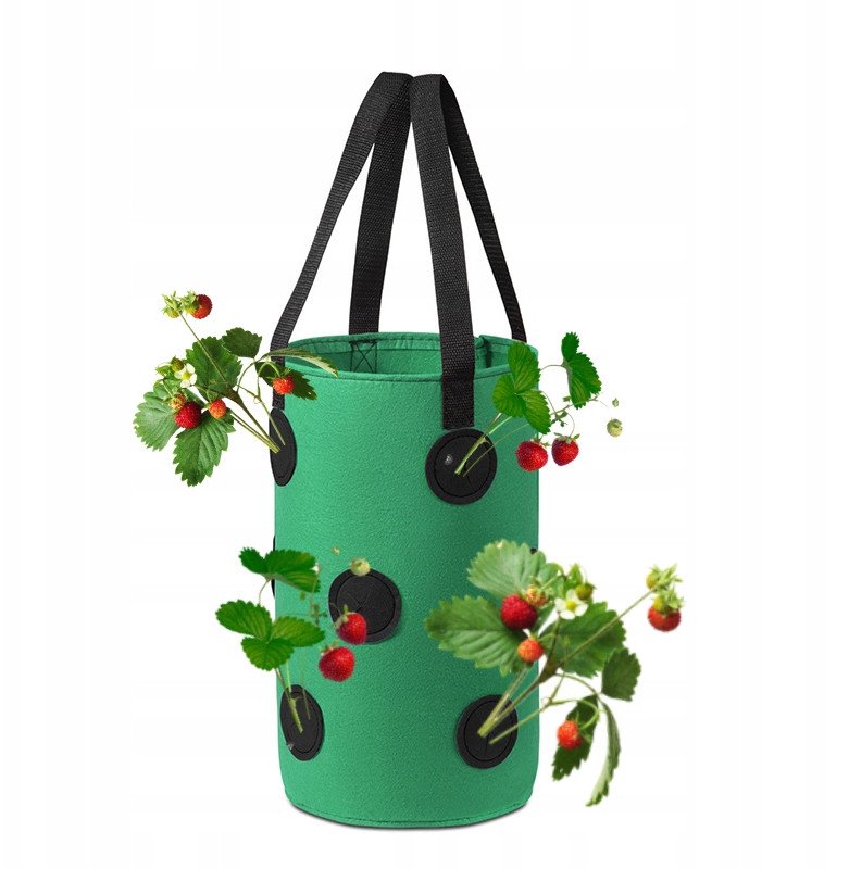 Doniczka WISZĄCA Worek POMIDORY Koktajlowe TRUSKAWKI POZIOMKI KIESZENIE 35