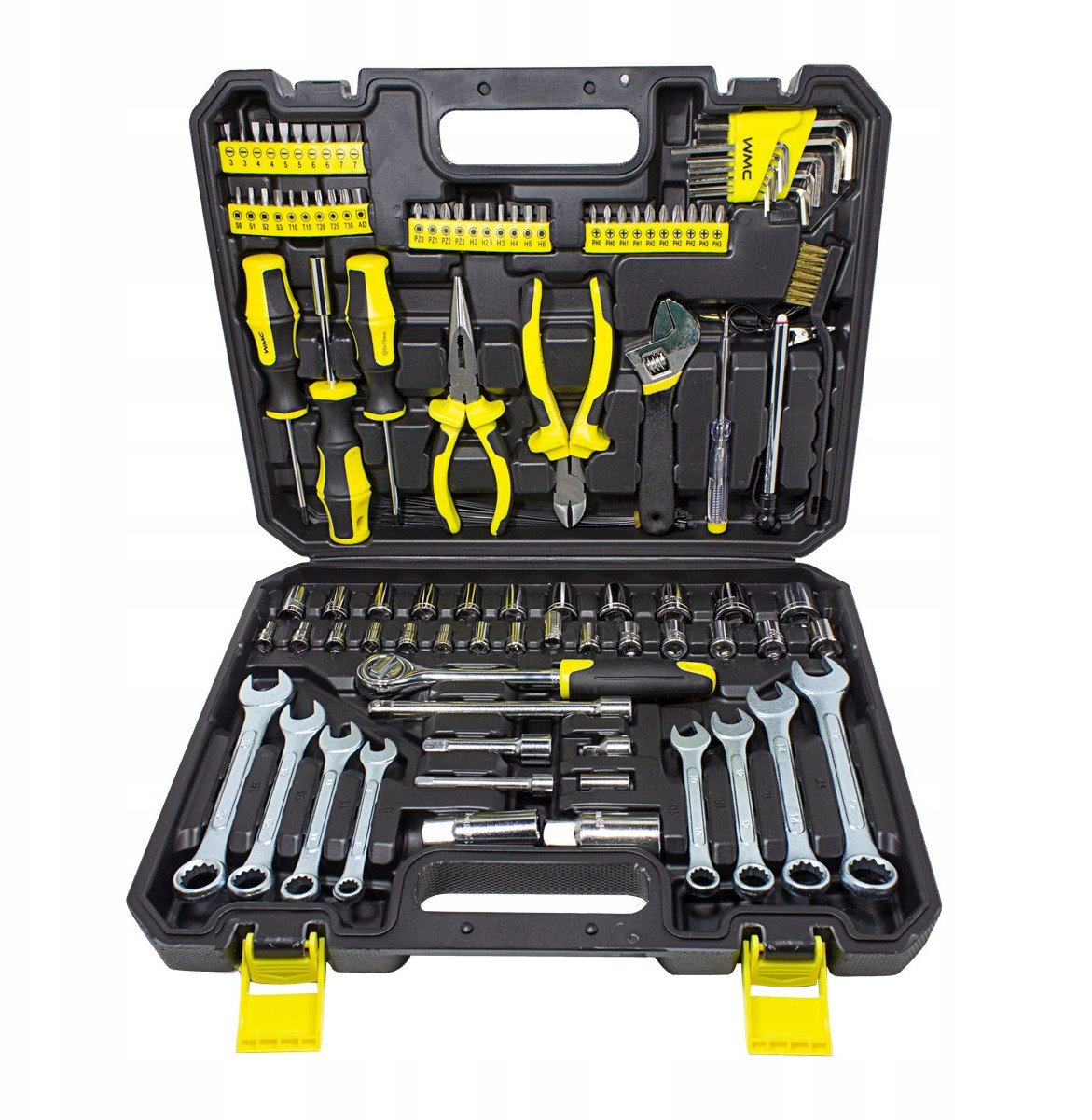 WALIZKA NARZĘDZIOWA ZESTAW NARZĘDZI 1/4" 3/8" 122 EL.