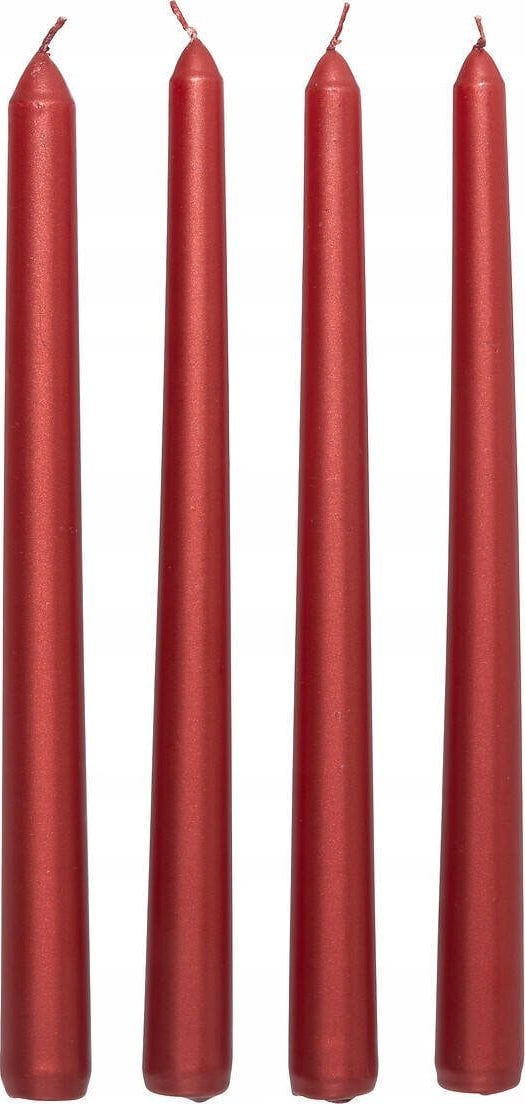 Atmosphera Komplet satynowych świec, 4 sztuki, 25 cm