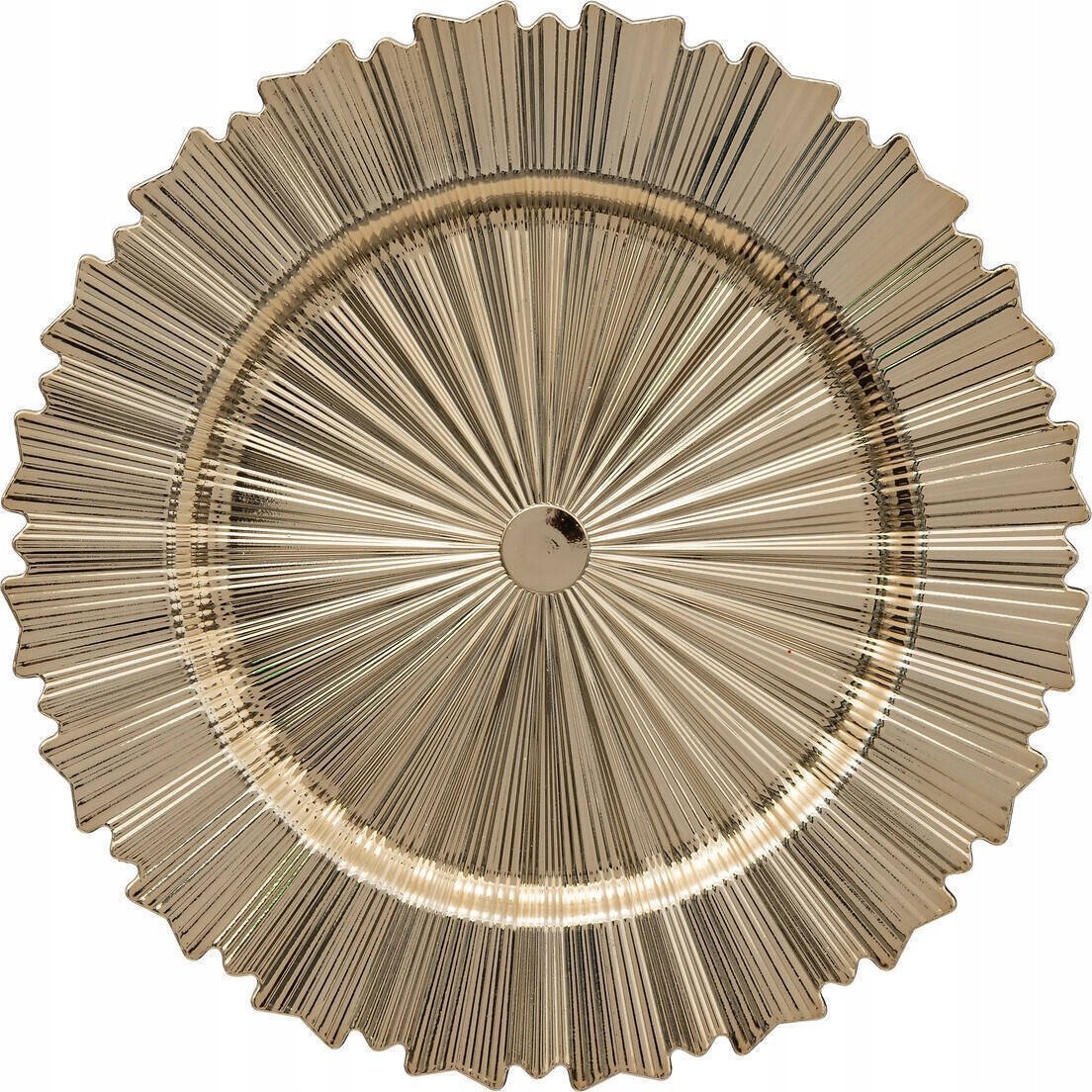 Atmosphera Podstawka pod talerz karbowana, złota, Ø 33 cm