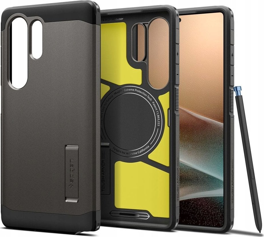 Spigen Etui Tough Armor MagSafe do Samsung Galaxy S25 Ultra (Gunmetal)