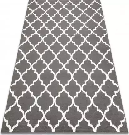 Dywany Łuszczów Dywan BCF Morad TRELIS koniczyna marokańska - antracyt, szary, 160x220 cm