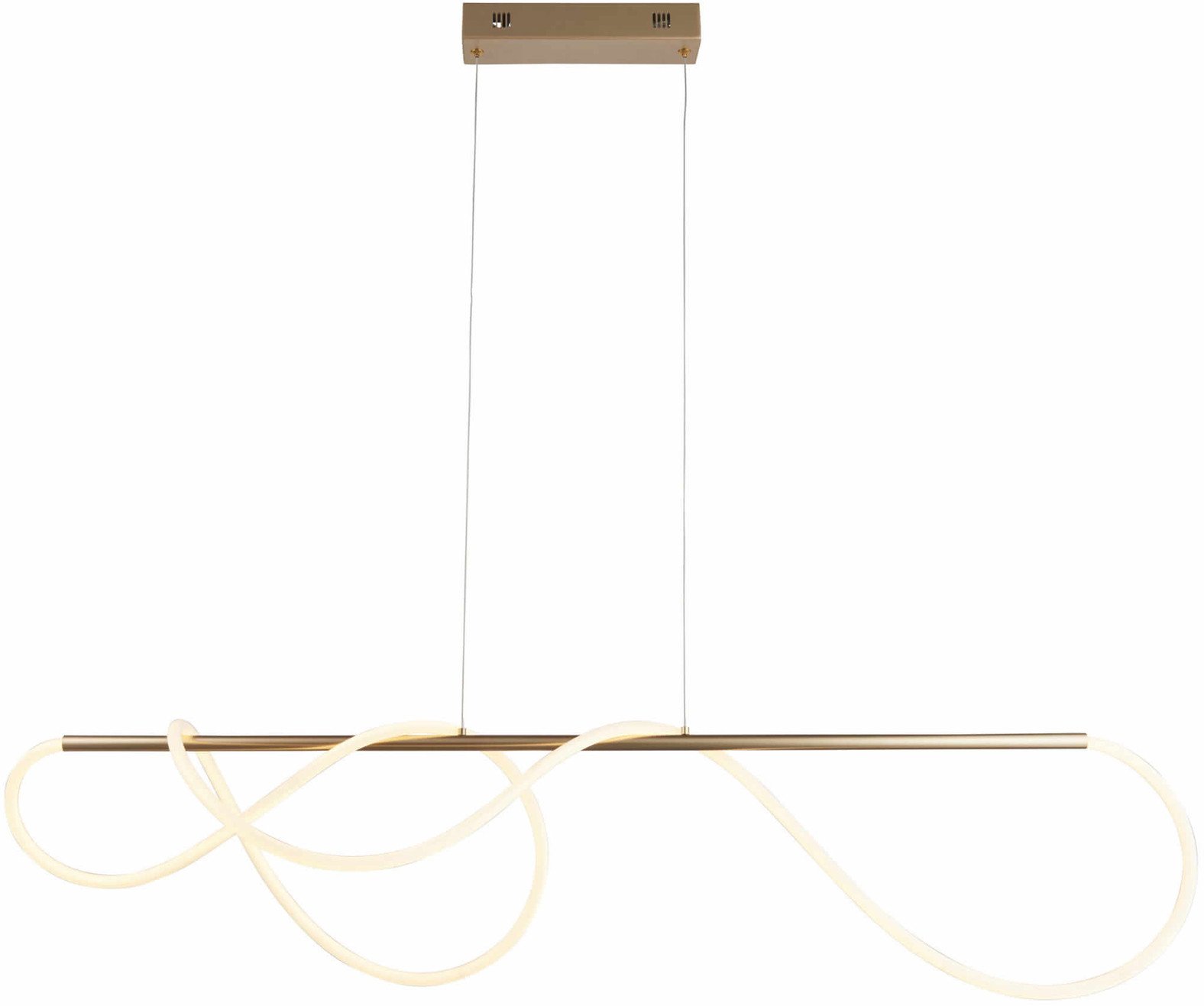 Zwisowa lampa Attalea 97629 Endon LED 43W 3000K wąż świetlny złota