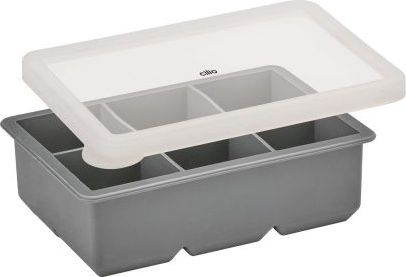 Cilio Silikonowa Cilio foremka do lodu z pokrywką, na 6 dużych kostek, 17 x 12 x 5 cm