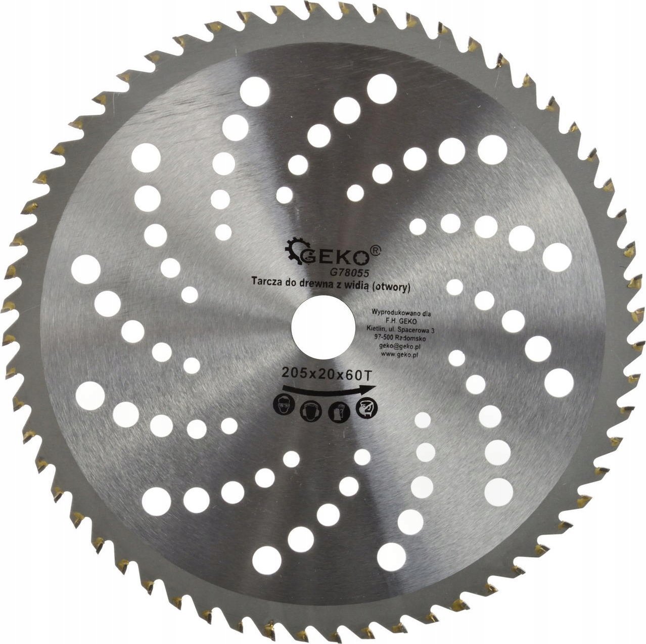 Geko Tarcza do drewna 205x20x60T(otwory)(50)