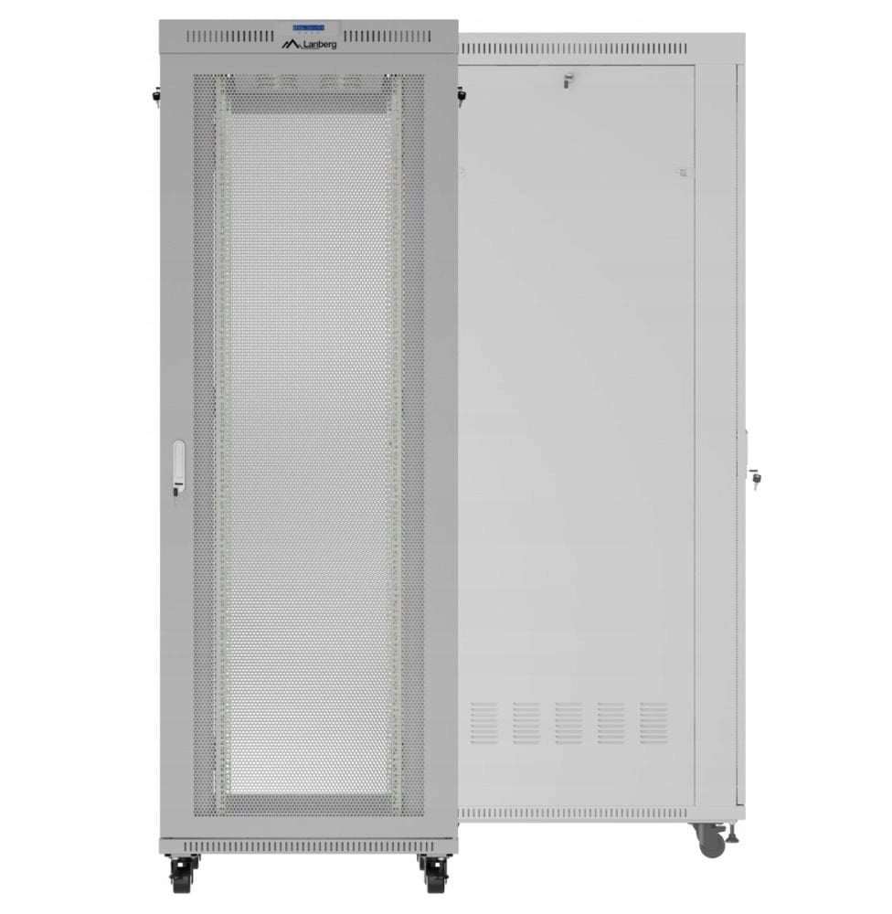 SZAFA INSTALACYJNA RACK STOJĄCA 19" 47U 800X1000 SZARA DRZWI PERFOROWANE LCD LANBERG (FLAT PACK) V2