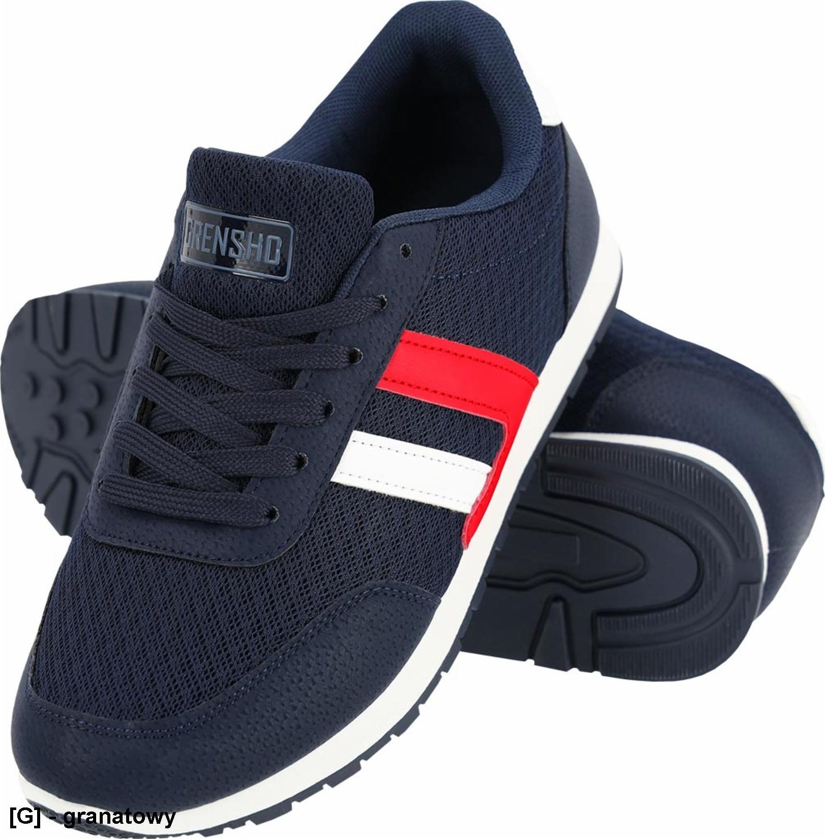 R.E.I.S. BSFRED - Buty sportowe FRED z PU w połączeniu dzianina materiałem tekstylny ekkie wygodne komfortowe 40