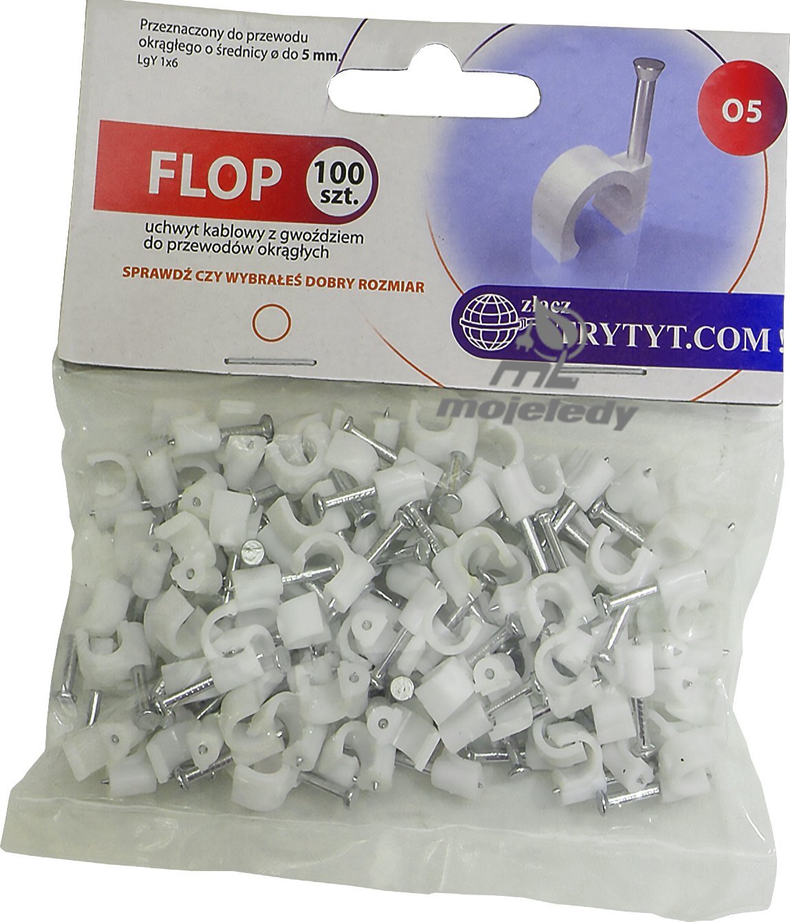 Baks Uchwyt FLOP 05 100 szt.op 5x6,5