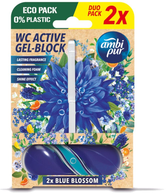 Zawieszka do WC AMBI PUR Blue Blossom Duo Pack 2x 45g