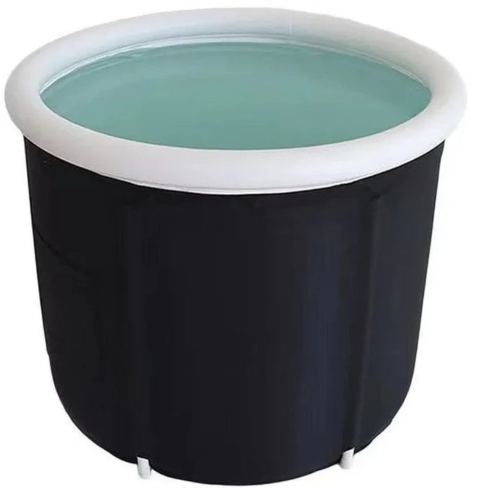 Składana przenośna dmuchana wanna balia do kąpieli 80 x 79 cm czarna