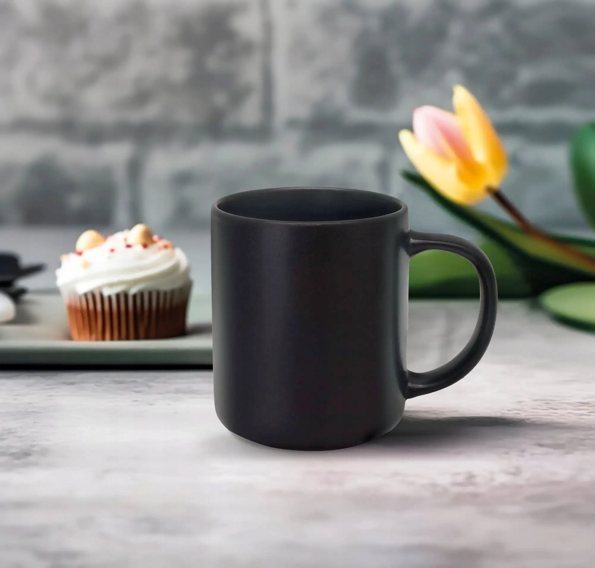 ZESTAW KUBKÓW PORCELANOWYCH ARTENA BLACK 6X400ML