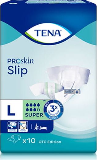 Essity Pieluchomajtki TENA Slip ProSkin Super L 10szt.