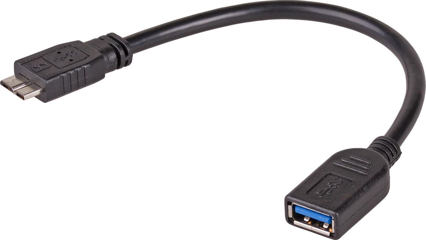 Adapter USB Akyga microUSB 3.0 - USB Czarny (AK-AD-30)