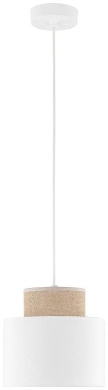 TK Lighting Duo 10078 lampa wisząca zwis 1x15W E27 juta/biała