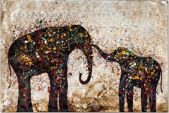 Witek Home Obraz Słonie 100x150cm