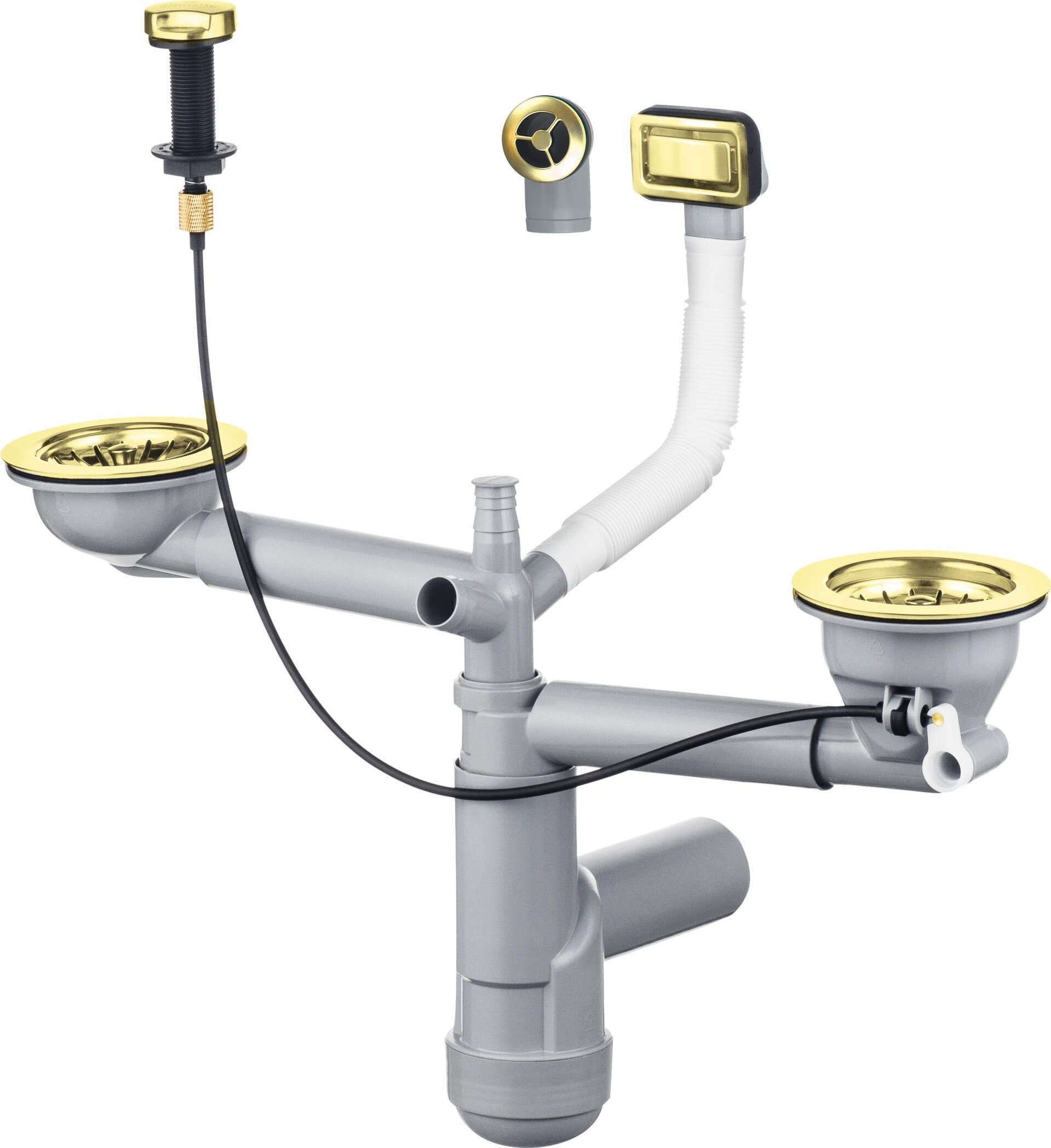 Syfon Deante Syfon do zlewozmywaka granitowego 1.5- i 2-komorowego - Space-Saver