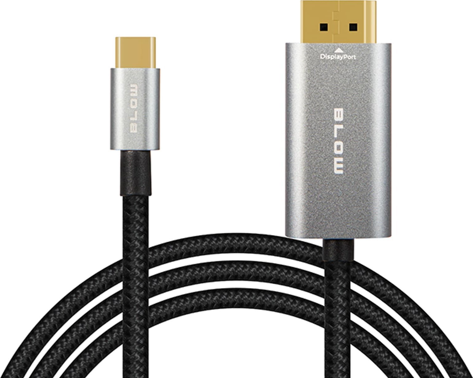 Kabel Blow 92-687# Przyłącze display port - usb-c 2m plecionka
