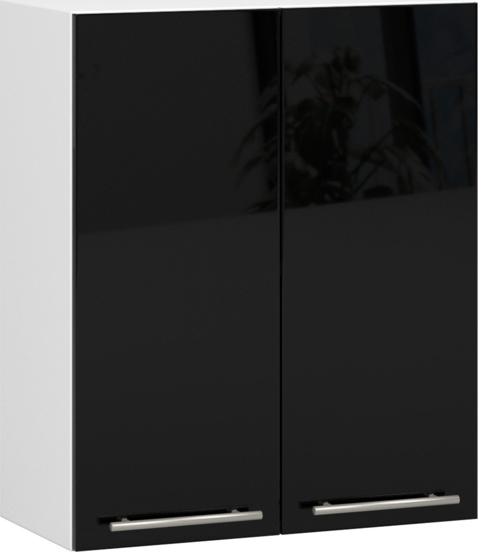 Fabryka Mebli Akord WISZĄCA SZAFKA KUCHENNA OLIWIA W 60cm BIAŁA-CZARNY POŁYSK H720