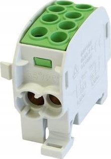 Simet Blok rozdzielczy 1-potencjałowy łączony 125A 2x4-35mm2, 2x2,5-25mm2 zielony SCB 35-Cu 81504005