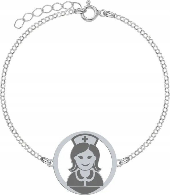 Radziszewska Jewellery Srebrna Bransoletka dla Pielęgniarki GRAWER GRATIS