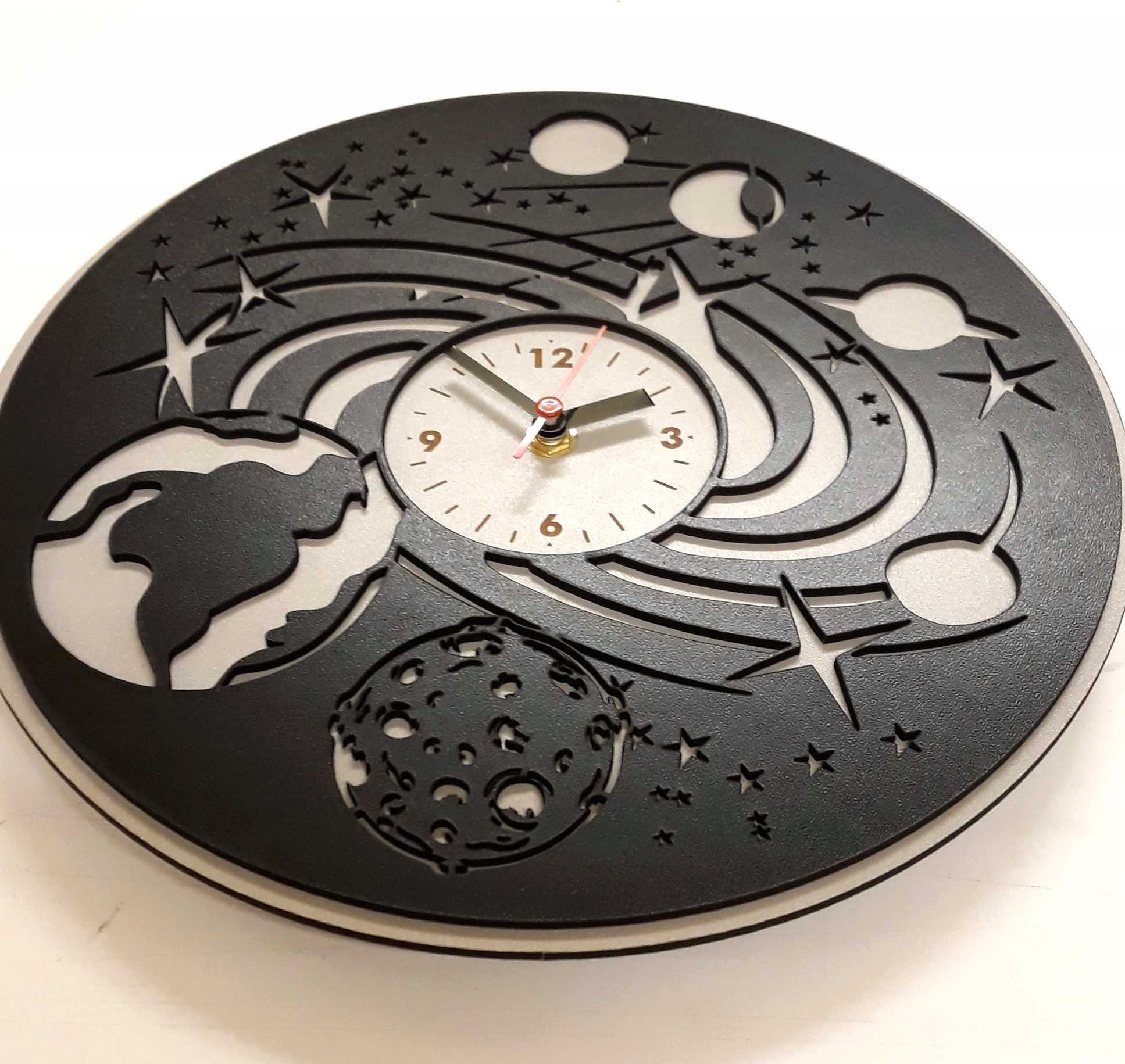 naSciane Zegar prezent na urodziny dziecka planeta kosmos