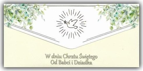 Karnet-koperta Chrzest od Babci i Dziadka