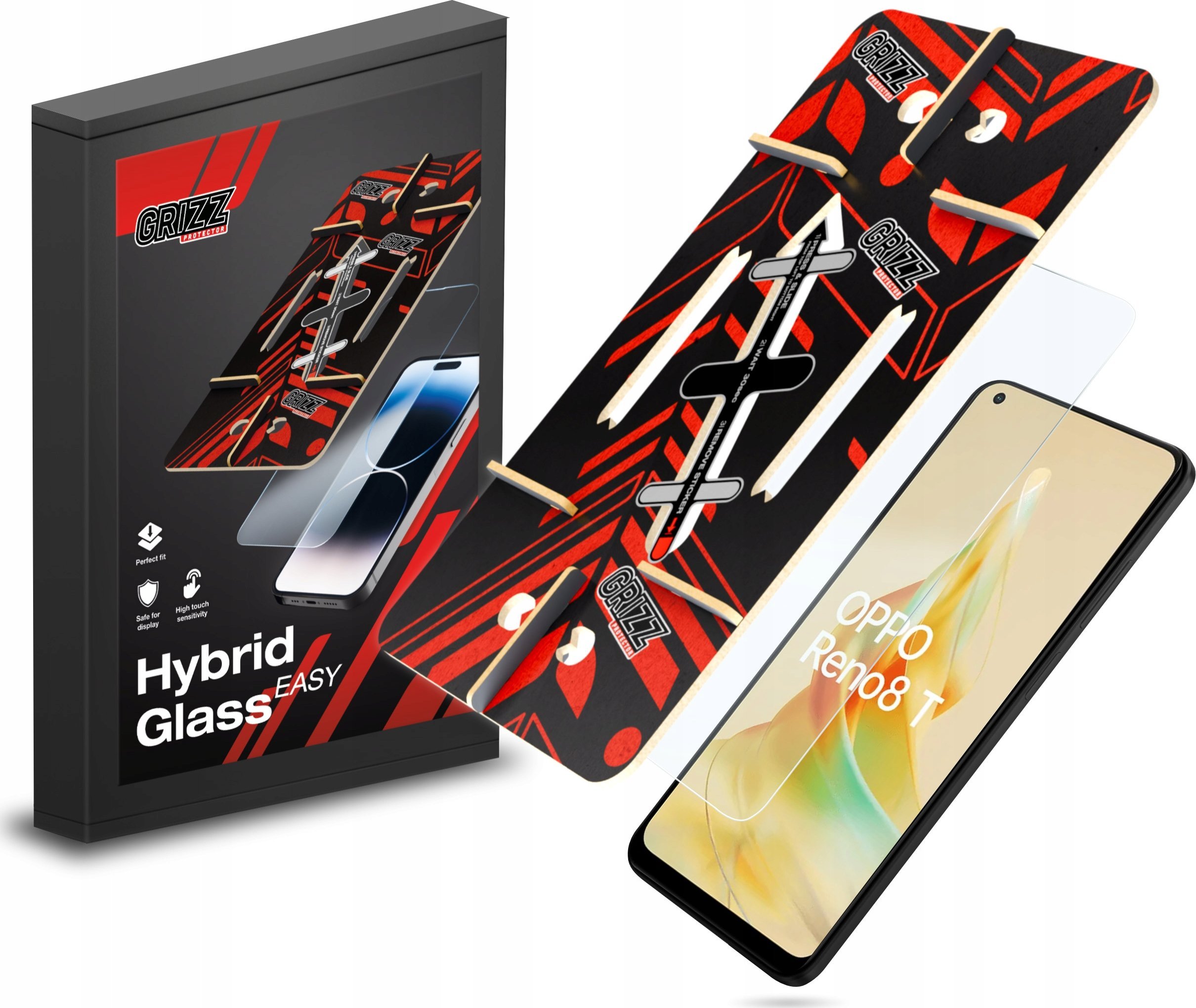 GrizzGlass Szkło hybrydowe HybridGlass Easy do Oppo Reno 8T