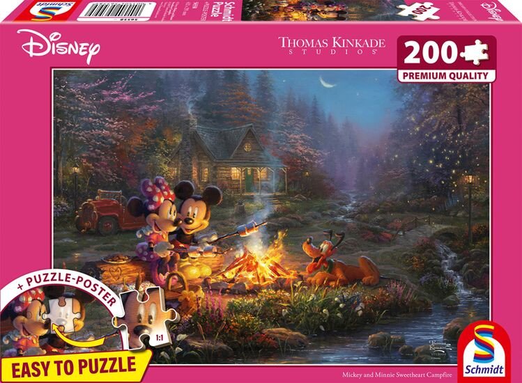 Puzzle PQ 200 Thomas Kinkade Myszka Miki & Minnie