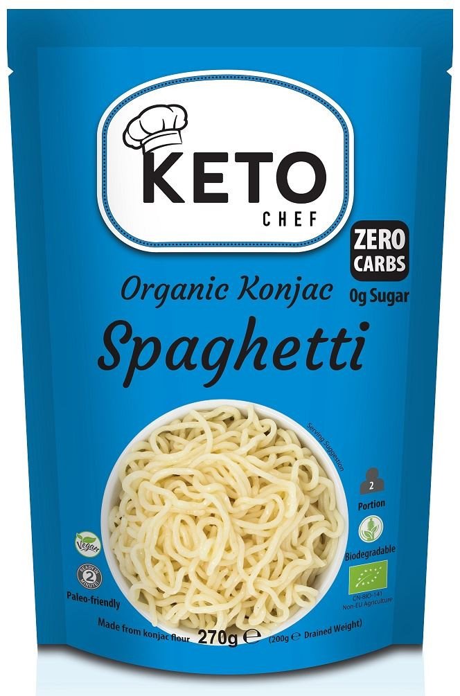 MAKARON KETO (KONJAC TYPU NOODLE SPAGHETTI) BEZGLUTENOWY BIO 270 g - KETO CHEF (BETTER THAN FOODS)