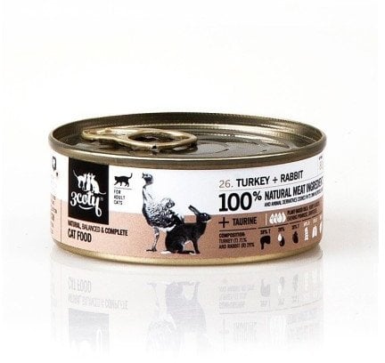 3Coty TURKEY + RABBIT for Adult cats 80g