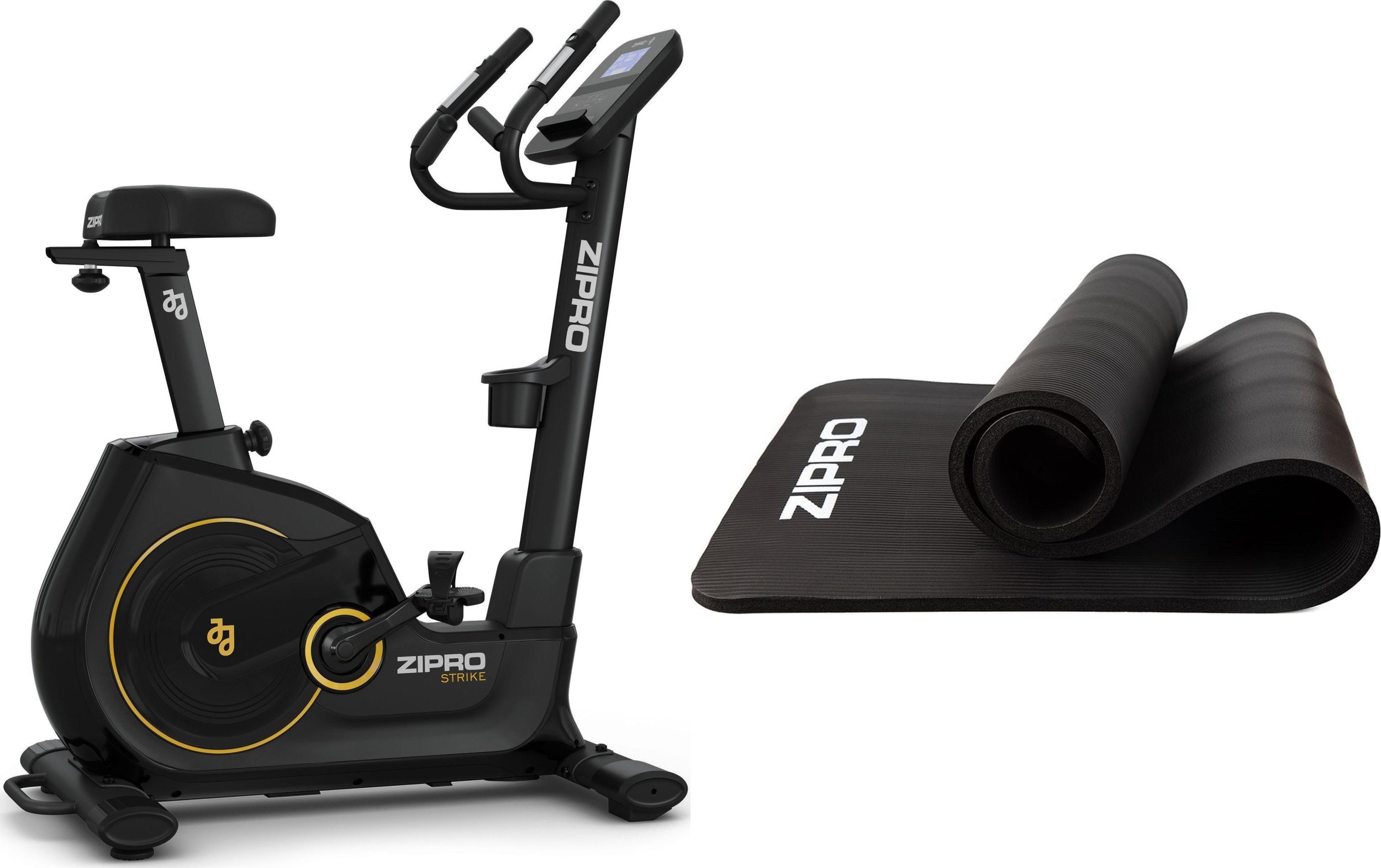 Rower stacjonarny Zipro Rower treingowy Zipro Strike Black + Mata treningowa Zipro