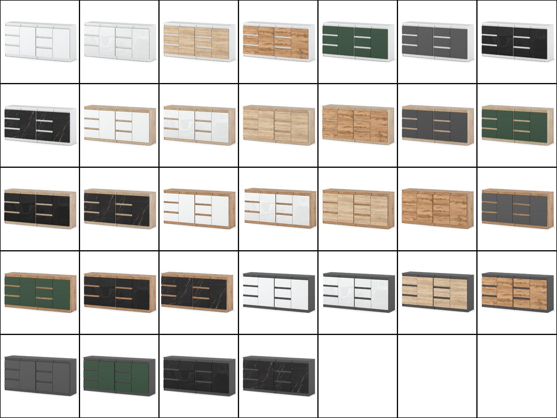 Nowoczesna Komoda 160cm Szafka Do Salonu Pojemna Loft Szara San Sebastian