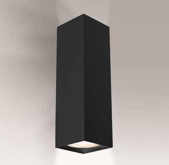 Kinkiet Shilo Kinkiet LAMPA ścienna OZU 4402 Shilo metalowa OPRAWA przyścienna prostokątna czarna