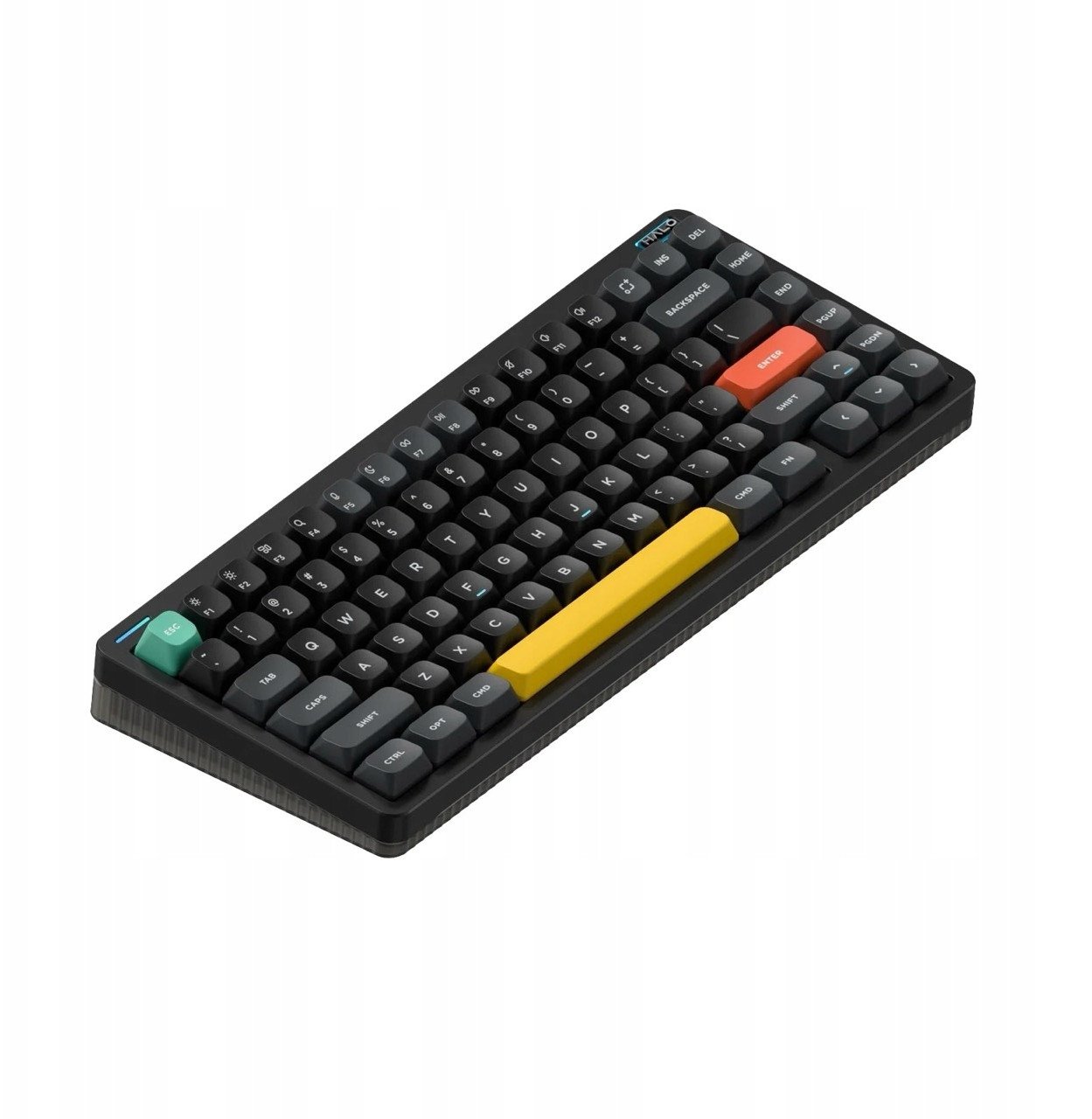 Nuphy - Halo75 v2 Wireless Mechanical Keyboard - Bezprzewodowa Klawiatura Mechaniczna Obsidian Black Silent Red Clear-Top