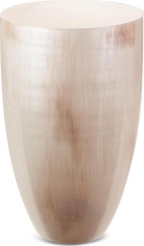 Eurofirany SZKLANY WAZON DEKORACYJNY CARDO (02) (FI) 25X40 CM KREMOWY