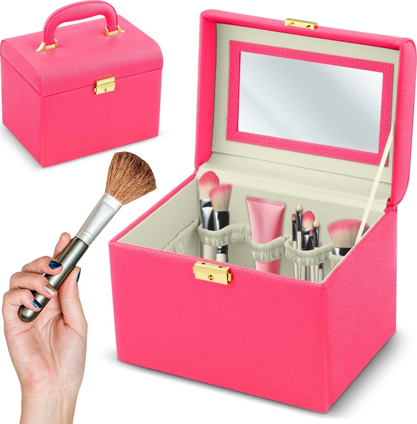 Triton Kuferek na kosmetyki Massido MS-706 różowy